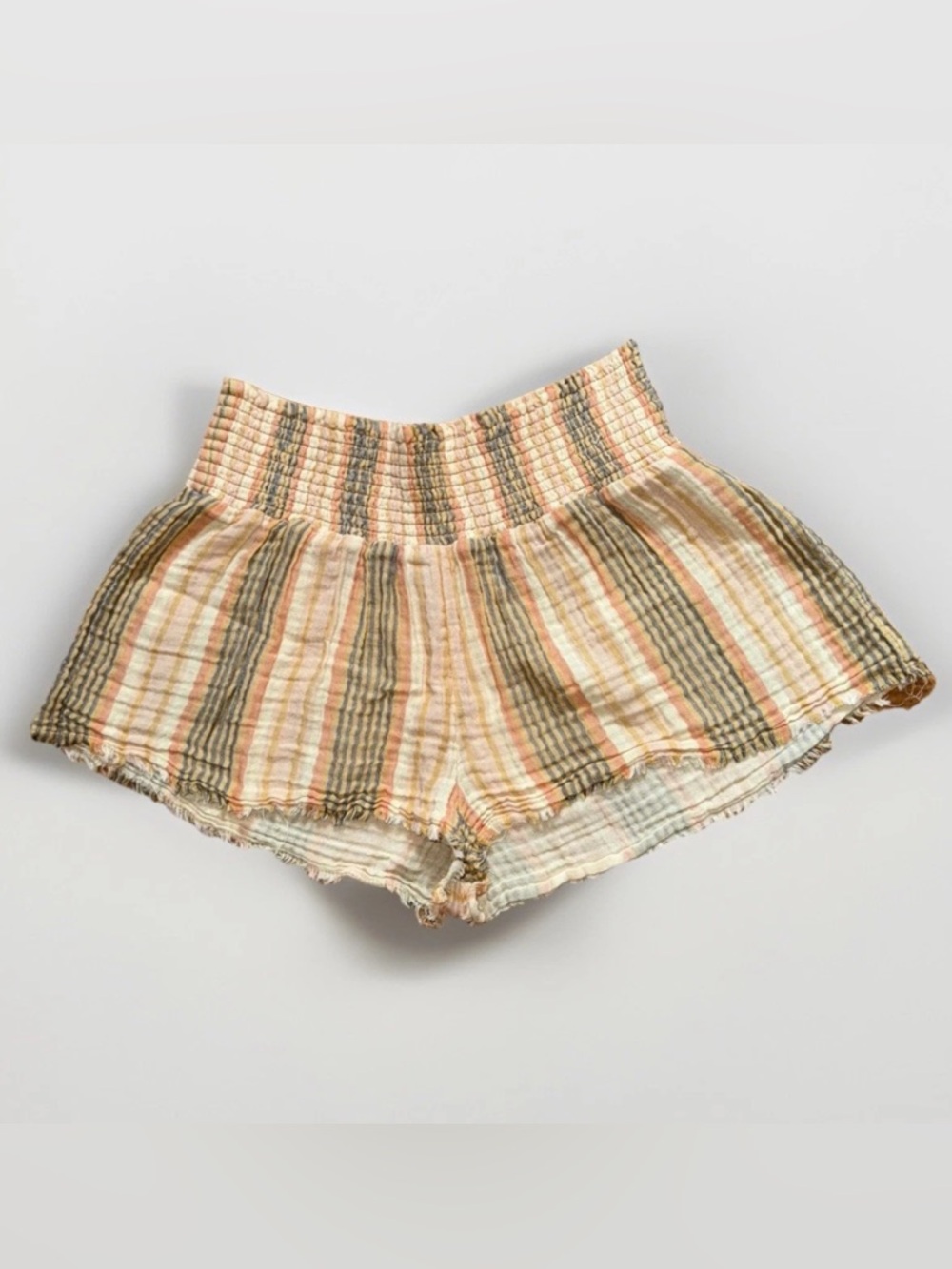 Out From Under Women Sz S Cotton Multicolor Striped Shorts Short Elastic Waist